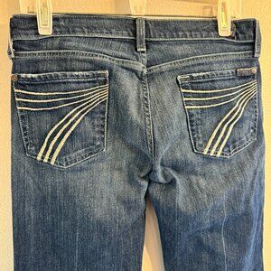 7 For All Mankind Blue Boot Cut Jeans